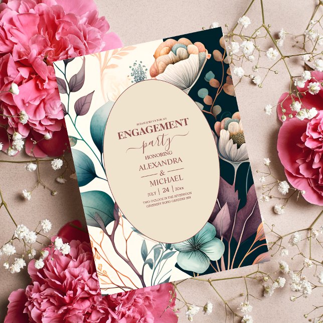 Retro Vintag Sixties Terracotta Verlobung Einladung (Von Creator hochgeladen)