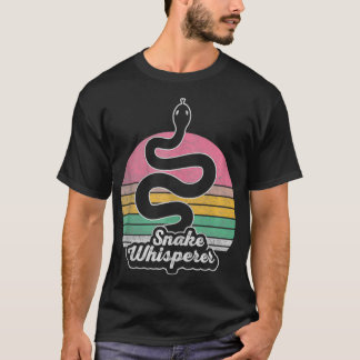 Retro Vintag Snake Whisperer Snake Lover Funny Sn T-Shirt