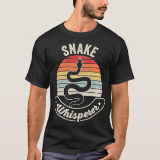 Retro Vintag Snake Whisperer Snake Lover Funny Sn T-Shirt