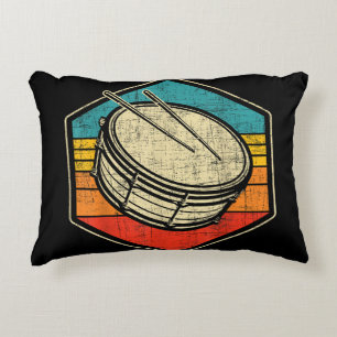 Retro Vintag Snare Drum - Marching Band Drumline Dekokissen