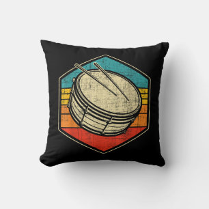 Retro Vintag Snare Drum - Marching Band Drumline Kissen