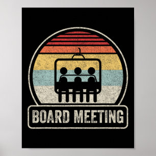 Retro Vintag Snowboard Meeting Snowboarden Urlaub Poster