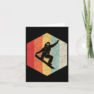 Retro Vintag Snowboard Winter Sports Snowboarden Karte