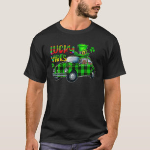 Retro Vintag St Patricks Day Kleeblatt Lucky Vibes T-Shirt