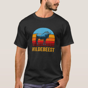 Retro Vintag Style Sunset Wildebeest T-Shirt