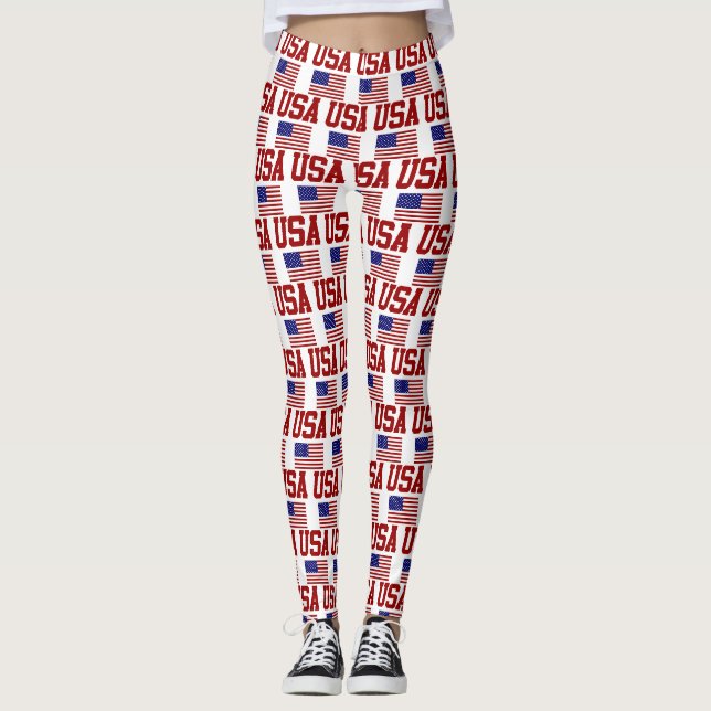 RETRO VINTAG STYLE USA LEGGINGS (Vorderseite)