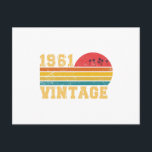 Retro Vintag Sunset 1961 Geburtstag Postkarte<br><div class="desc">Retro Vintag Sunset 1961Geburtstag</div>