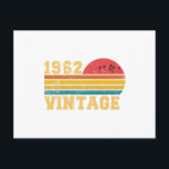 Retro Vintag Sunset 1962 Geburtstag Postkarte<br><div class="desc">Retro Vintag Sunset 1962 Geburtstag</div>