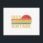Retro Vintag Sunset 1962 Geburtstag Postkarte<br><div class="desc">Retro Vintag Sunset 1962 Geburtstag</div>