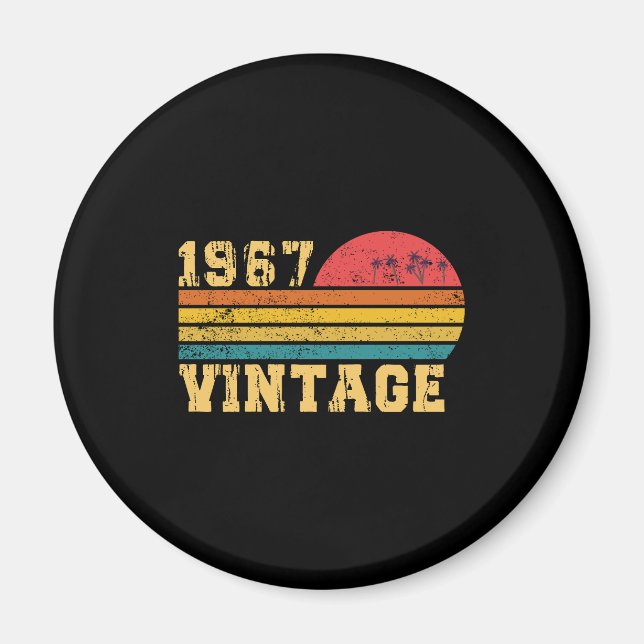 Retro Vintag Sunset 1967 Geburtstag Magnet (Vorne)