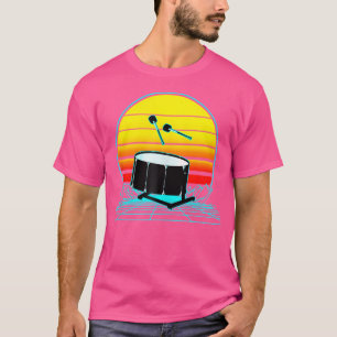 Retro Vintag Sunset Bass Drum T-Shirt