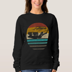 Retro Vintag Sunset Car Graphic - Männer Frauen Sweatshirt