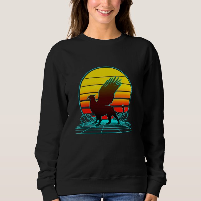 Retro Vintag Sunset Griffin Sweatshirt (Vorderseite)