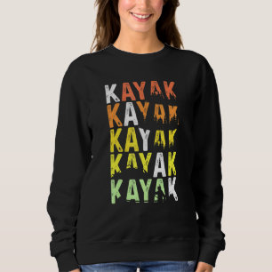 Retro Vintag Sunset Kayak Stacks Graphic Kayakin Sweatshirt