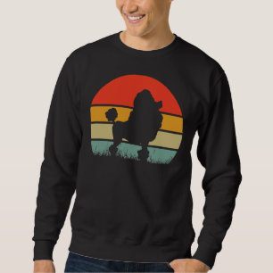 Retro Vintag Sunset Poodle Dog Sweatshirt