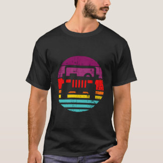 Retro Vintag Sunset Summer Vacacacation Road 4X4 T T-Shirt