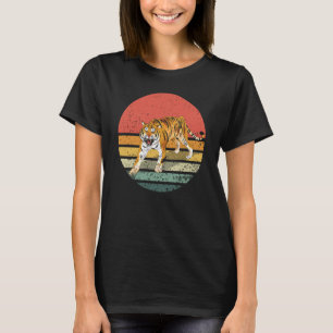 Retro Vintag Tiger Sunset Tiger Animal T-Shirt