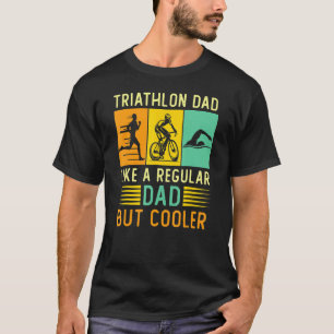 Retro Vintag Triathlon Vater Vatertag Triathlet T-Shirt