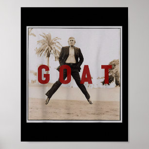 Retro Vintag Trump Goat Middle Finger Felon Poster