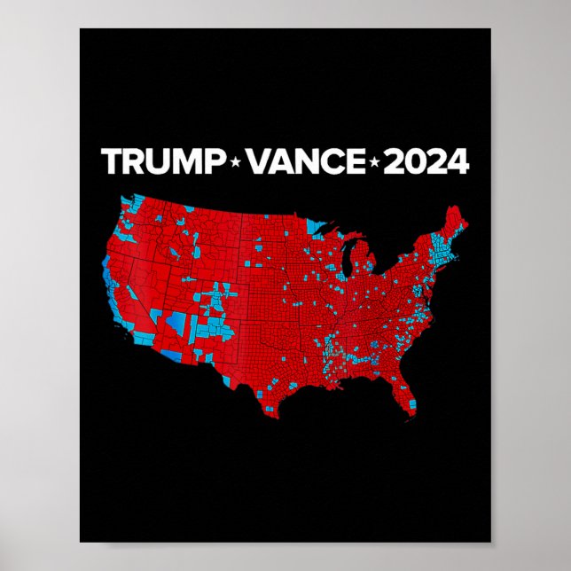 Retro Vintag Trump Vance 2024 Wahlplan 1 Poster (Vorne)