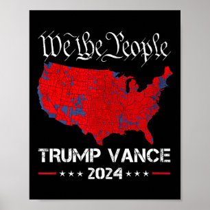 Retro Vintag Trump Vance 2024 Wir, die Menschen wä Poster