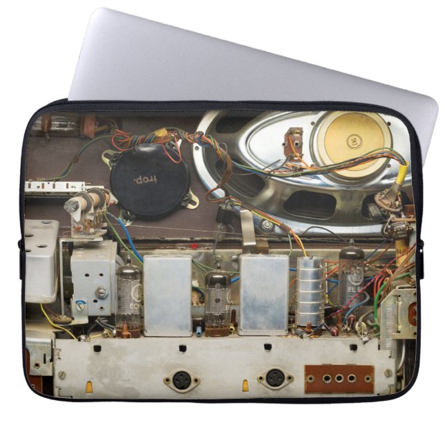 Retro Vintag Tube Radio Laptopschutzhülle (Vorderseite)