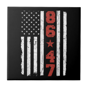 Retro Vintag USA Flag 86 47 Anti Trump Fliese