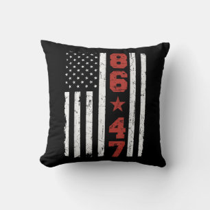 Retro Vintag USA Flag 86 47 Anti Trump Kissen