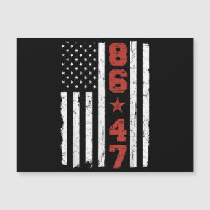Retro Vintag USA Flag 86 47 Anti Trump Magnetkarte