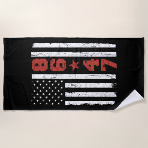 Retro Vintag USA Flag 86 47 Anti Trump Strandtuch