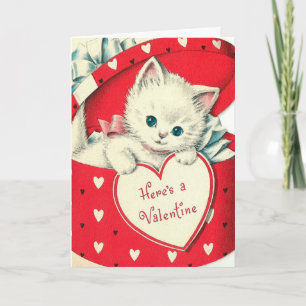 Retro Vintag Valentine Catch add Message Card Feiertagskarte