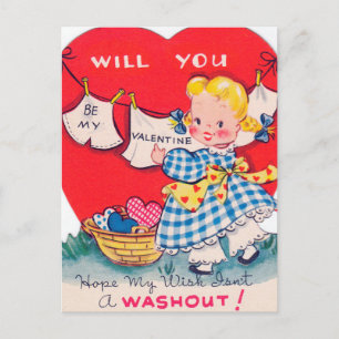 Retro Vintag Valentine Feiertagspostkarte