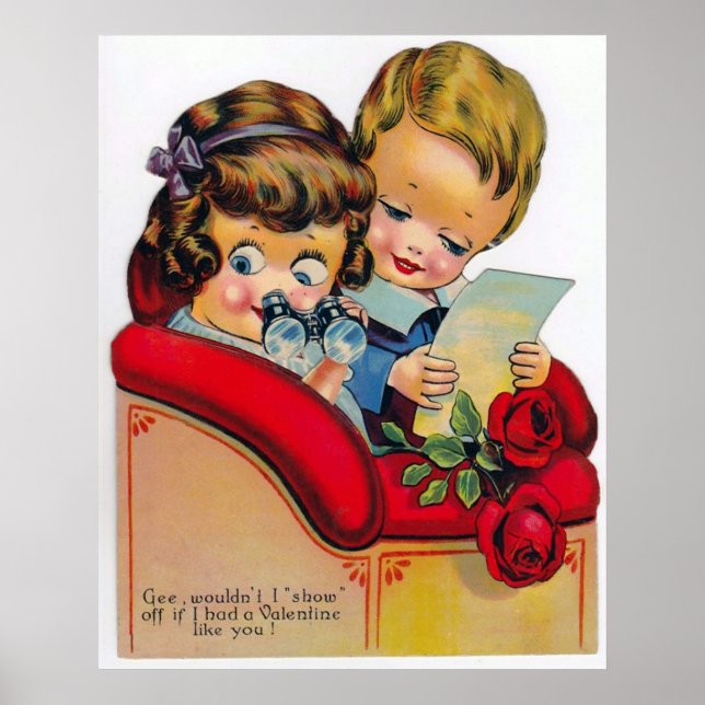 Retro Vintag Valentine Holiday Poster (Vorne)