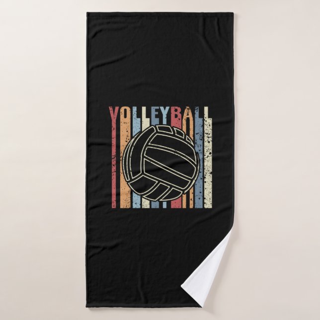 Retro Vintag Volleyball Badehandtuch (Badehandtuch)