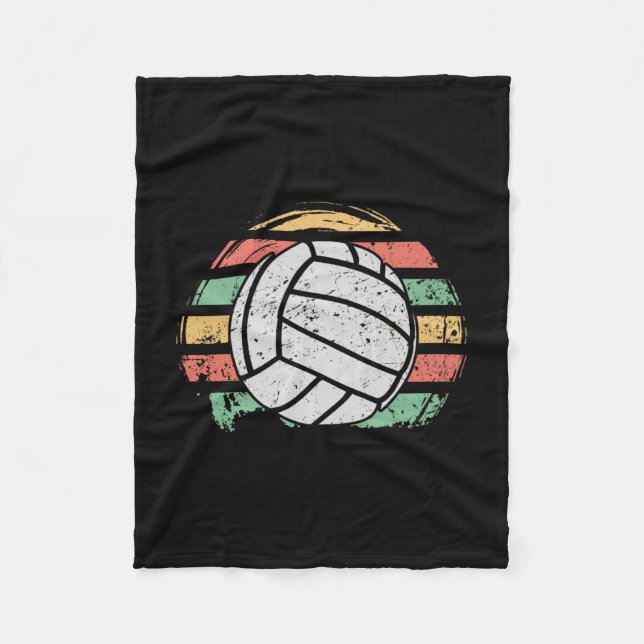 Retro Vintag Volleyball Fleecedecke (Vorderseite)