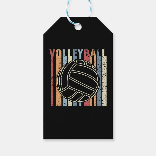 Retro Vintag Volleyball Geschenkanhänger (Vorderseite)