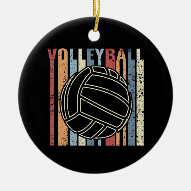 Retro Vintag Volleyball Keramik Ornament (Vorne)