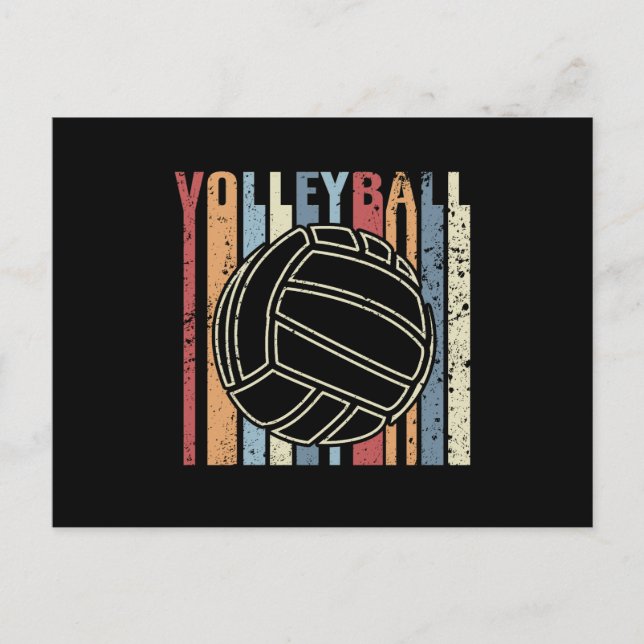 Retro Vintag Volleyball Postkarte (Vorderseite)