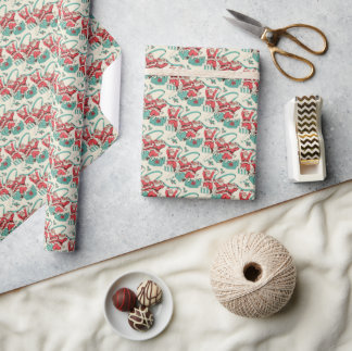 Retro Vintag Weihnachts-Umschlagpapier Geschenkpapier