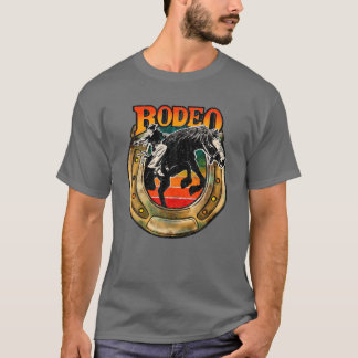Retro Vintag Western Cowboy Cowgirl Horseshoe Bar T-Shirt