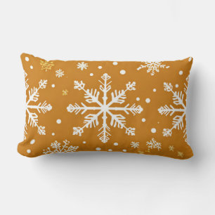 Retro Vintag Winter Snowflake Muster Pilz Lendenkissen