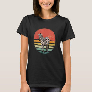 Retro Vintag Zebra Wildlife Zoo Afrikanisches Tier T-Shirt