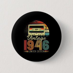 Retro Vintage 1946 limitierte Auflage 80 Jahre alt Button