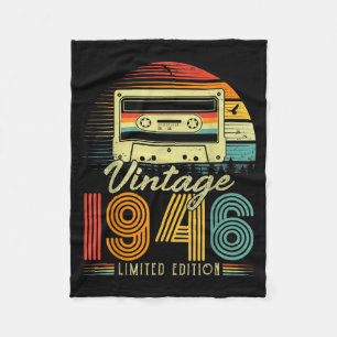 Retro Vintage 1946 Limitierte Auflage 80 Jahre alt Fleecedecke