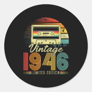 Retro Vintage 1946 Limitierte Auflage 80 Jahre alt Runder Aufkleber