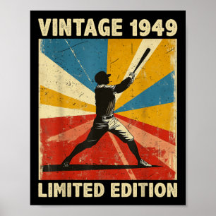 Retro Vintage 1949 Baseball-Fan Limited Edition Poster