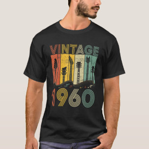 Retro Vintage 1960 Gitarrist 1960 Geburtstag Gitar T-Shirt