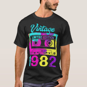 Retro Vintage 1982 40. Geburtstag Kassette T-Shirt