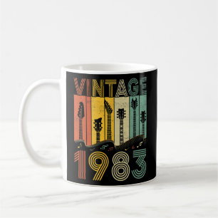 Retro Vintage 1983 Gitarrist 1983 Geburtstag Gitar Kaffeetasse