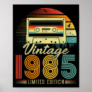 Retro Vintage 1985 Limitierte Auflage 41 Jahre alt Poster